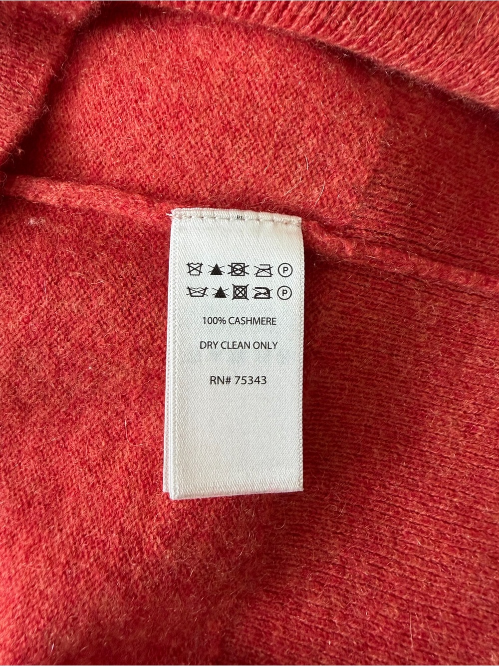 100% Cashmere Puff Sleeve Crewneck Sweater Nanette Lepore Orange Red M - Picture 4 of 7